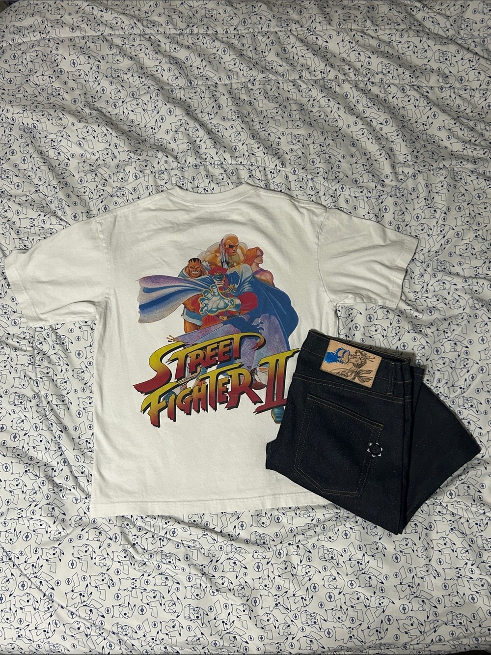 Street Fighter II UNIQLO Tee, NAKED & FAMOUS Denim Jeans Discounted Bundle